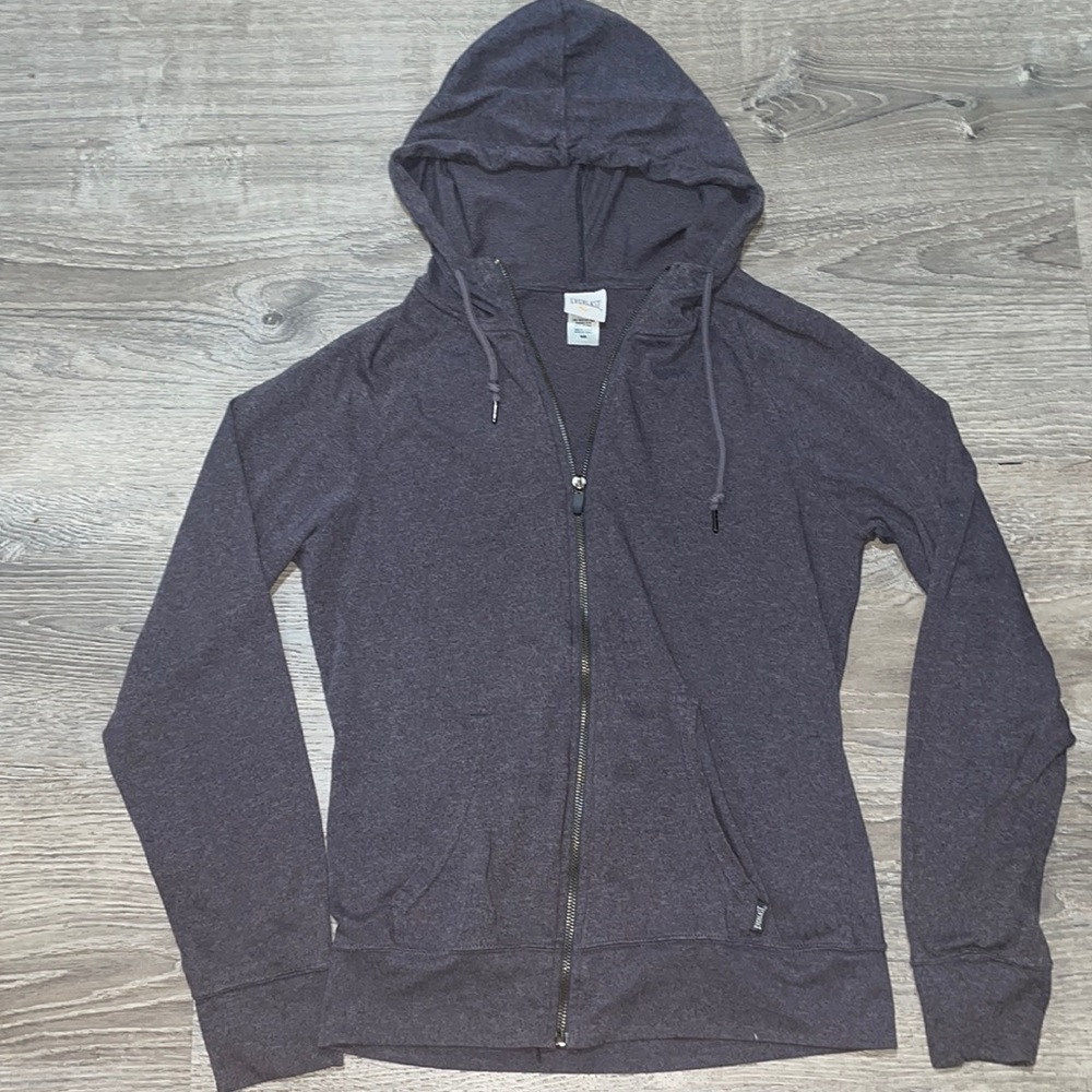 Grey Everlast Zipped Up Hoodie Size M